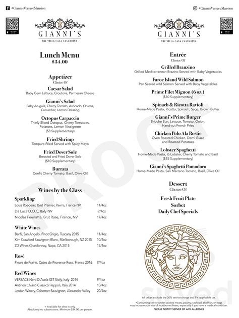 versace hotel menu|versace mansion restaurant reservations.